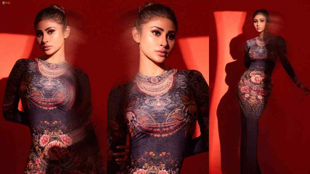 Mouni Roy graces a multi-colored flower-laden gown by Rocky Star -  Filmify.in