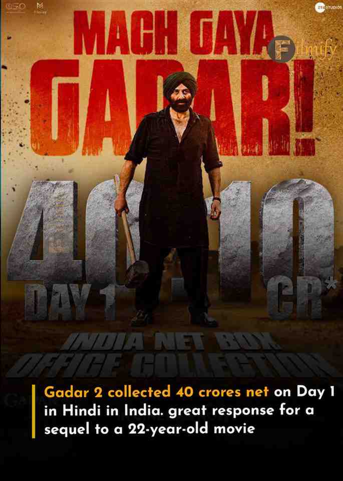 Gadar 2 Day 1 collections