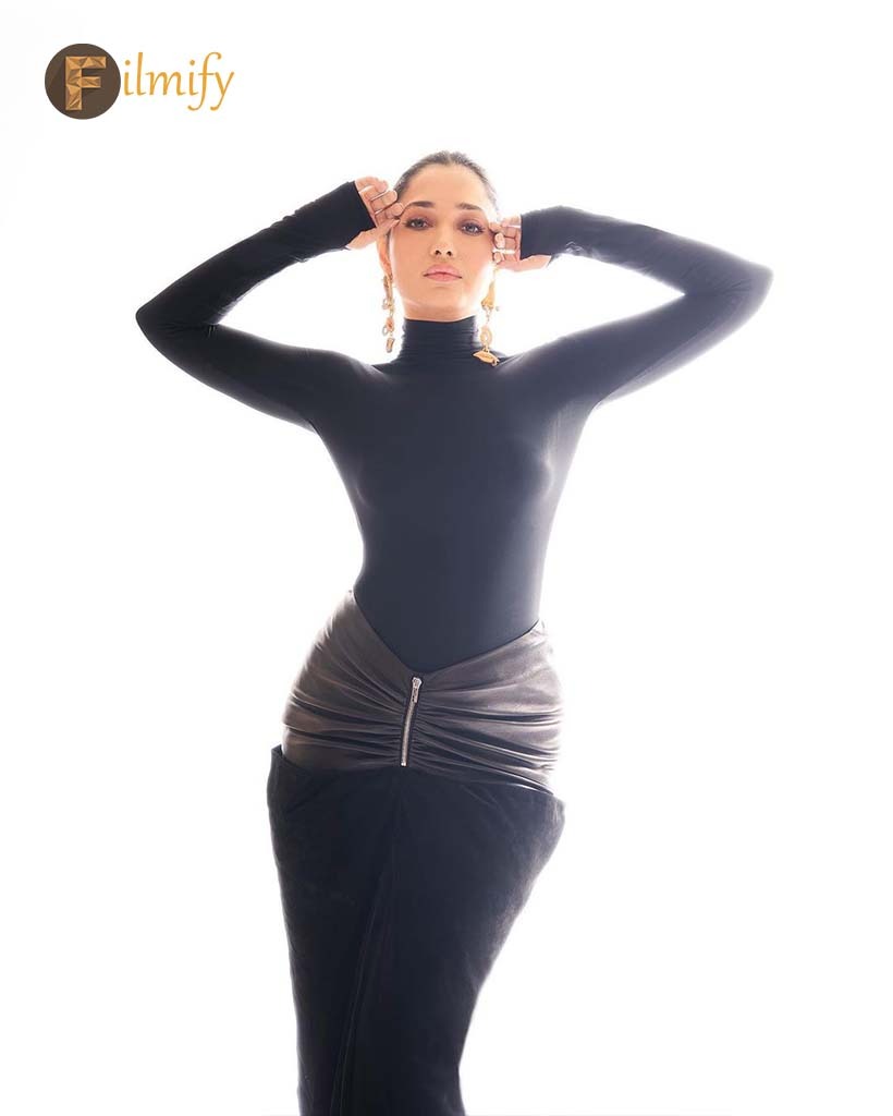 Tamannah bhatia flaunts her curves in black