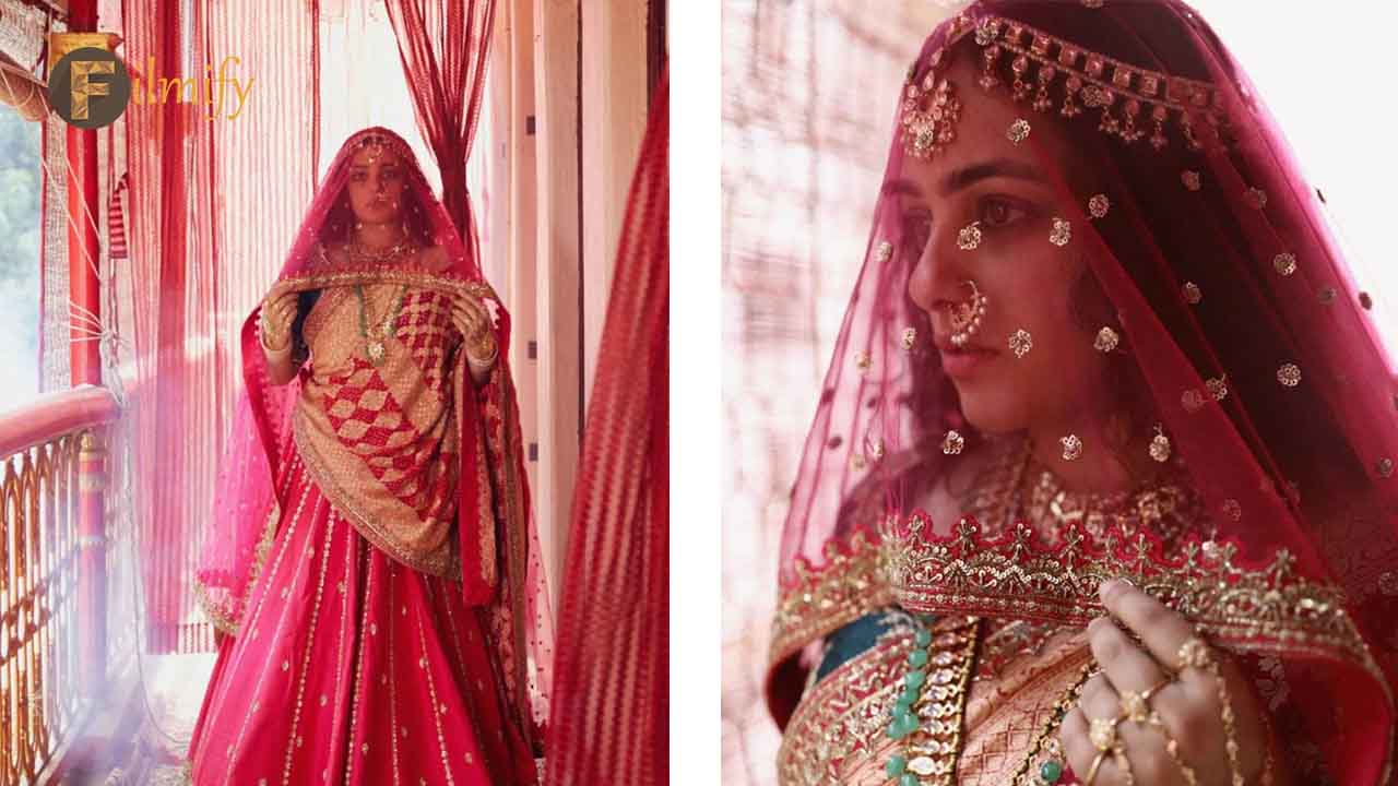 Nitya Menen dazzling bridal vibes in bridal outfit
