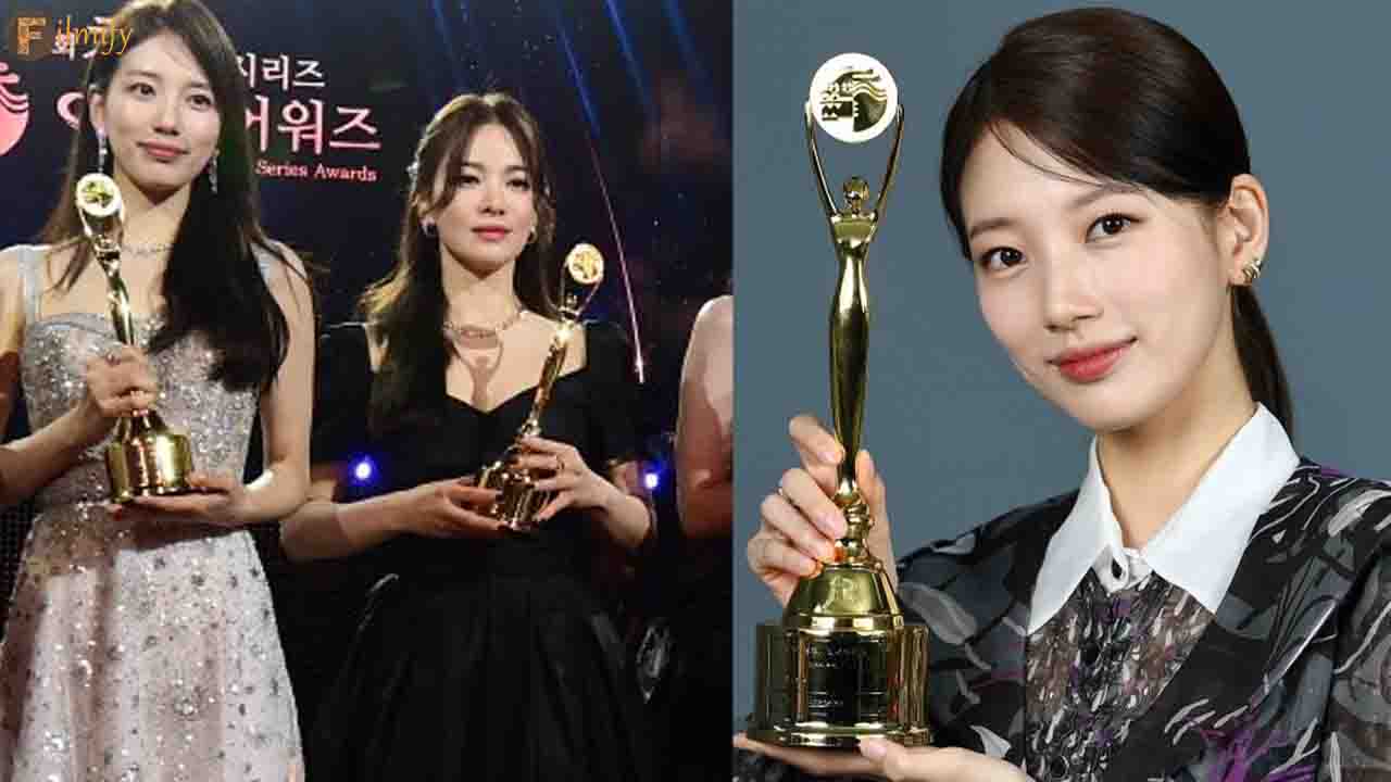 Bae Suzy wins the Best Actress Award at...