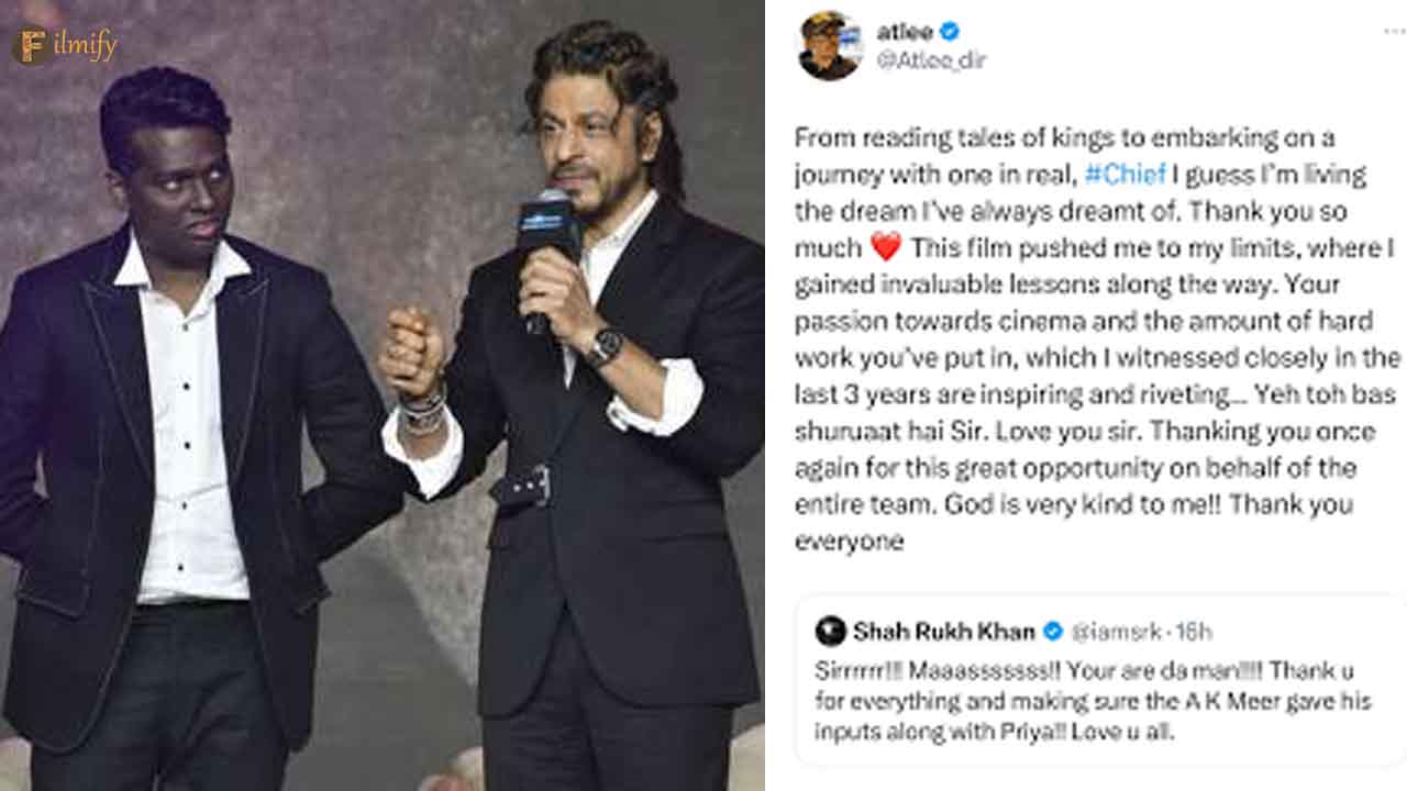 Atlee gives a love letter to Shah Rukh Khan