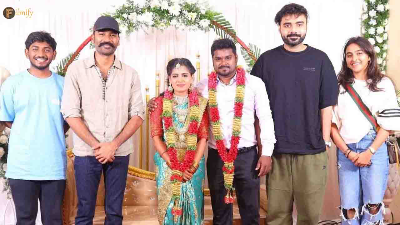 Dhanush surprises assistant by gracing at Anand's wedding