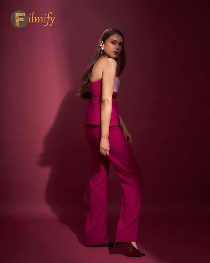 Aditi Rao Hydari elegance glows in a minimal pink dress