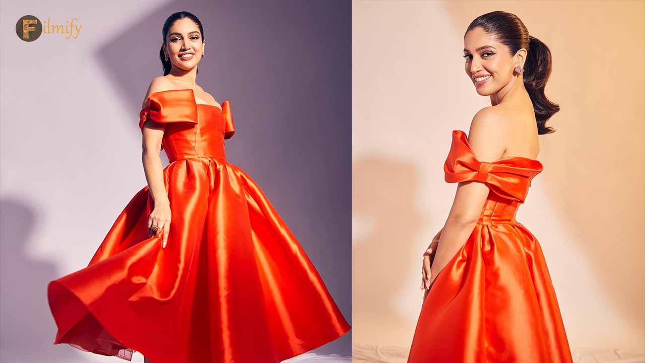 Bhumi Pednekar slaying in an orange gown like no other