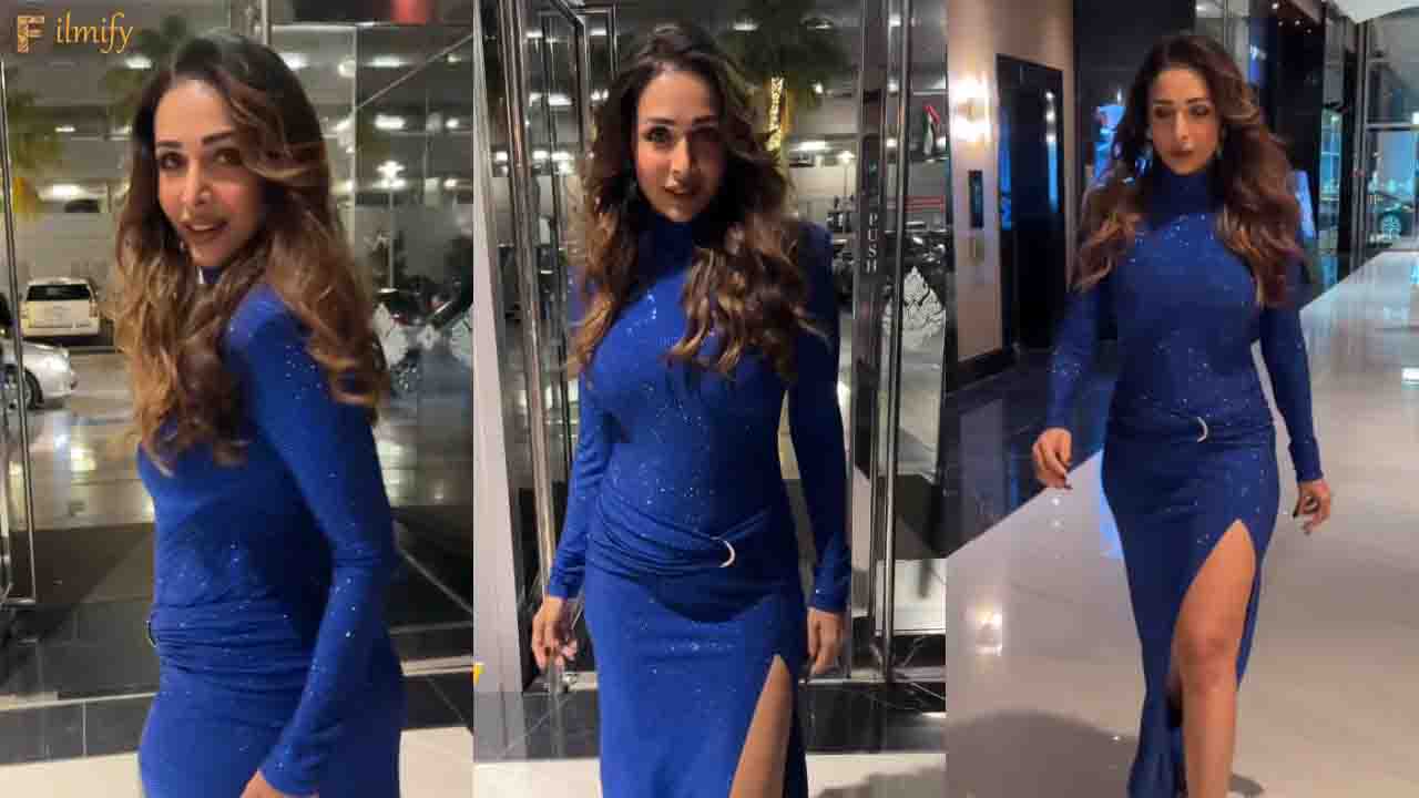 Malaika Arora wows in a blue body-hugging gown!