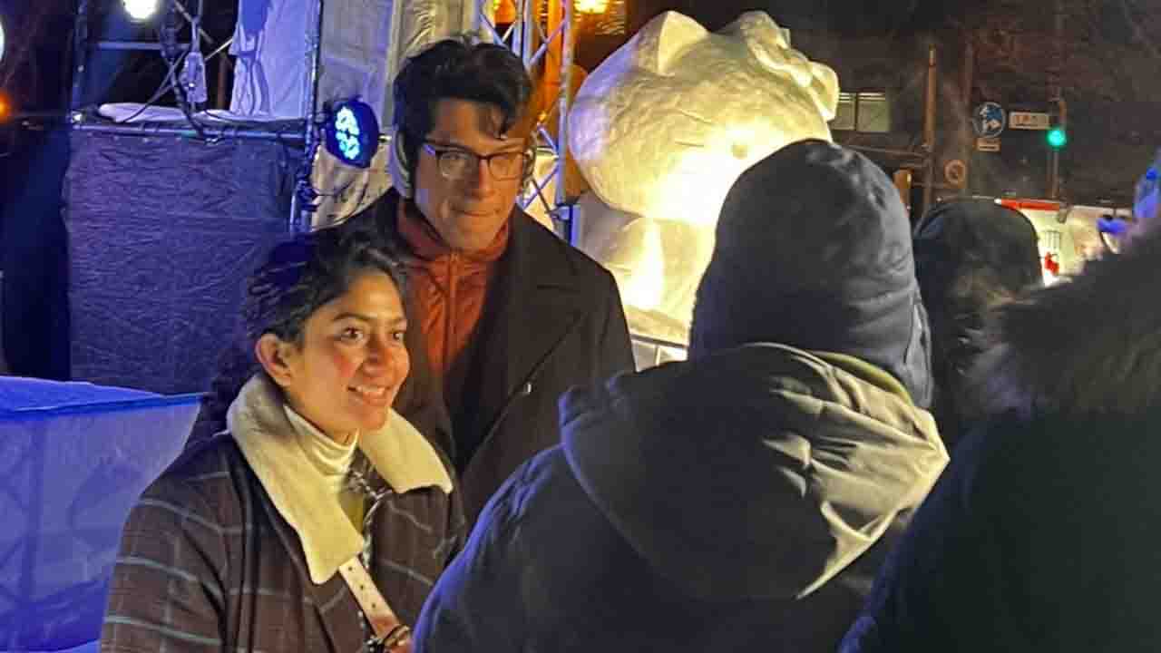 Junaid Khan and Sai Pallavi shoot at the Sapporo Snow Festival
